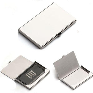 Business Name Credit ID Card Holder Box Metal Stainless Steel Pocket Box Case