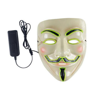 Halloween LED Vendetta Mask Light Up Anonymous Guy Films Movies Horror Toy Props